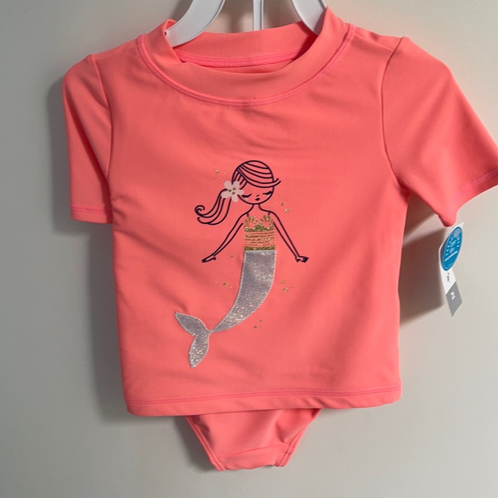 Girls 2T swimsuit, mermaid 50 UPF